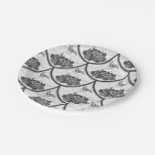 Skulls und Crows Paper-Teller Pappteller (Schrägansicht)