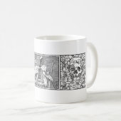 Skulls und Daffodils Macabre Art Kaffeetasse (VorderseiteRechts)