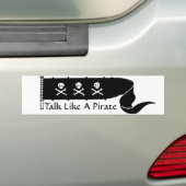 SKULLS UND KREUZKNOCHEN SCHWARZ-WEISSER PIRATFLAG AUTOAUFKLEBER (Auf Auto)