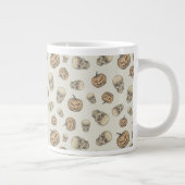 Skulls und Kürbis Halloween Muster Jumbo-Tasse (Rechts)