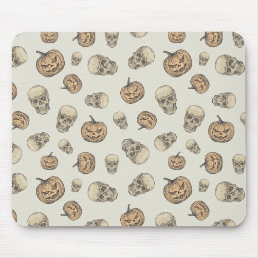 Skulls und Kürbis Halloween Muster Mousepad (Vorne)
