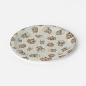 Skulls und Kürbis Halloween Muster Pappteller (Schrägansicht)