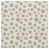 Skulls und Kürbis Halloween Muster Stoff (Muster)