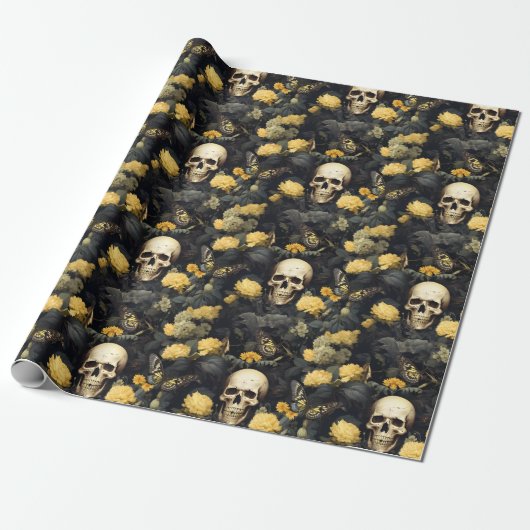 Skulls und Marigolds Geschenkpapier (Ungerollt)