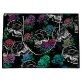 Skulls und Ombre Rose | Gothic Glam Pastel Grunge Große Geschenktüte (Vorderseite)