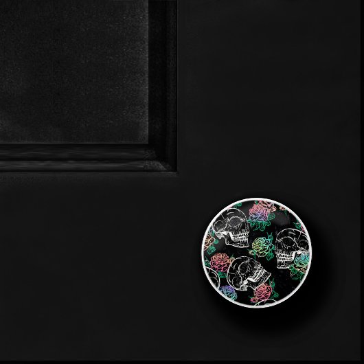 Skulls und Ombre Rose | Gothic Glam Pastel Grunge Keramikknauf