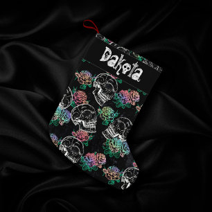 Skulls und Ombre Rose   Gothic Glam Pastel Grunge Kleiner Weihnachtsstrumpf