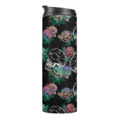 Skulls und Ombre Rose | Gothic Glam Pastel Grunge Thermosbecher (Nach rechts gedreht)