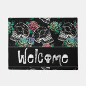 Skulls und Ombre Rose | Gothic Glam Willkommen Fußmatte (Vorderseite)