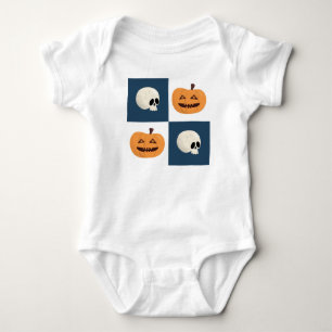 Skulls und Pumpkins Karos Baby Strampler