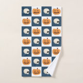 Skulls und Pumpkins Karos Badhandtuch Set (Handtuch)