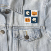 Skulls und Pumpkins Karos Button (Beispiel)