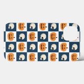 Skulls und Pumpkins Karos Case-Mate iPhone Hülle (Rückseite (Horizontal))