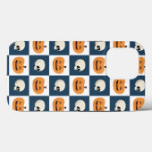 Skulls und Pumpkins Karos Case-Mate iPhone Hülle (Rückseite (Horizontal))