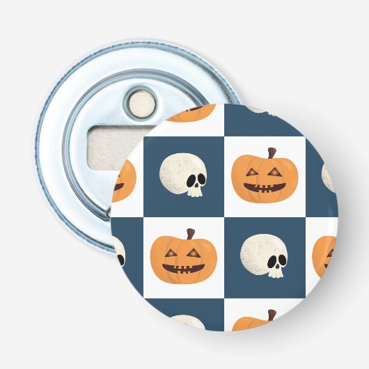 Skulls und Pumpkins Karos Flaschenöffner (Vorderseite)