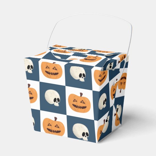 Skulls und Pumpkins Karos Geschenkschachtel (Vorderseite)