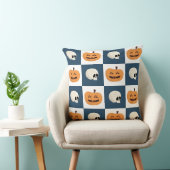 Skulls und Pumpkins Karos Kissen (Stuhl )