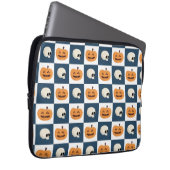 Skulls und Pumpkins Karos Laptopschutzhülle (Vorne Rechts)