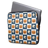 Skulls und Pumpkins Karos Laptopschutzhülle (Vorderseite Links)