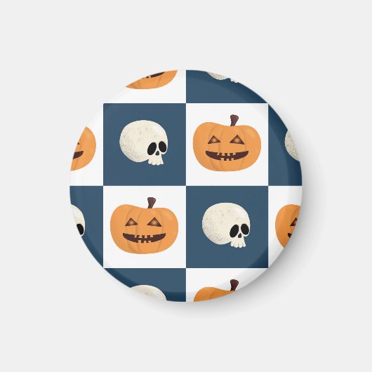 Skulls und Pumpkins Karos Magnet (Vorne)
