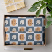 Skulls und Pumpkins Karos Seidenpapier (Geschenk)