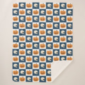 Skulls und Pumpkins Karos Sherpadecke (Vorderseite)