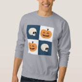 Skulls und Pumpkins Karos Sweatshirt (Vorderseite)