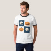 Skulls und Pumpkins Karos T-Shirt (Vorne ganz)