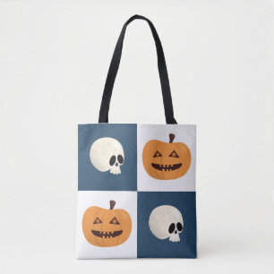 Skulls und Pumpkins Karos Tasche