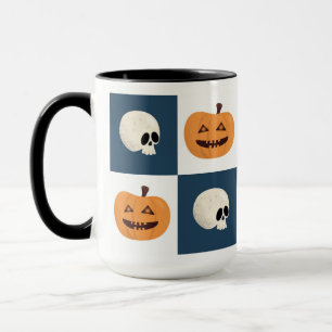 Skulls und Pumpkins Karos Tasse