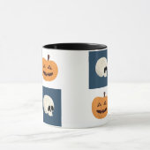 Skulls und Pumpkins Karos Tasse (Zentrum)