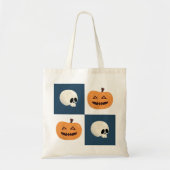 Skulls und Pumpkins Karos Tragetasche (Vorne)