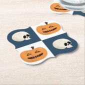 Skulls und Pumpkins Karos Untersetzer (angewinkelt)