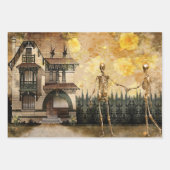 Skulls und Raven Creepy Geschenkpapier Set (Vorderseite)