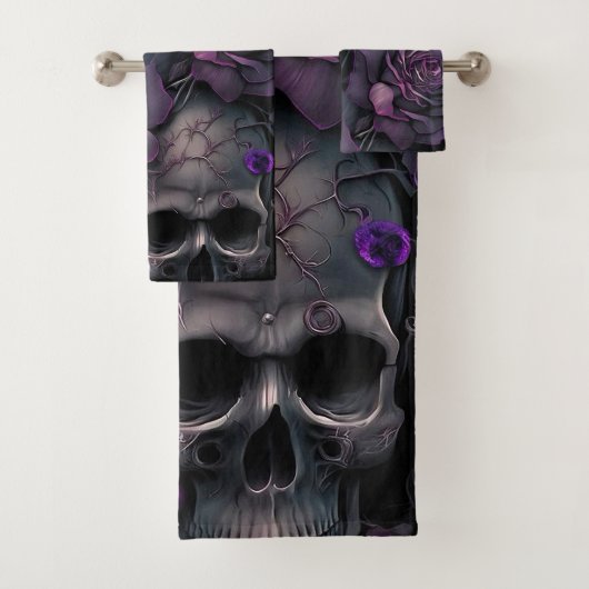 Skulls und Rose Badhandtuch Set (Insitu)