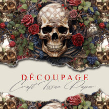 Skulls und Rose Blauer Blumengotik