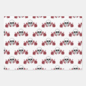 Skulls und Rose Gothic Wrapping Paper Geschenkpapier Set (Vorderseite 3)