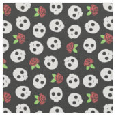 Skulls und Rose Stoff (Nahaufnahme)