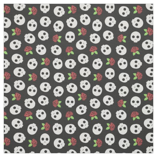Skulls und Rose Stoff (Muster)
