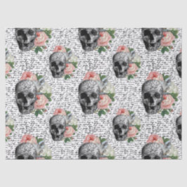 Skulls und Rosen Seidenpapier