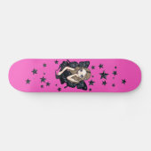 Skulls und Stars rosa gotische Fee Skateboard (Horizontal)
