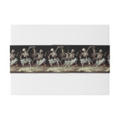 Skulls und Tanzskelette Gotische Hochzeit Einladungsbanderole (Rückseitenbeispiel)