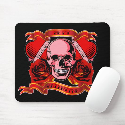 Skulls Valentine Mousepad (Mit Mouse)