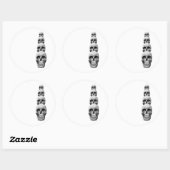 Skulls - Vertikal Runder Aufkleber (Blatt)