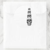 Skulls - Vertikal Runder Aufkleber (Tasche)