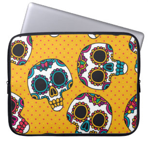 Skulls: Vintager latino-amerikanischer Stil. Laptopschutzhülle