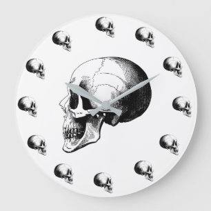 Skulls Wall Clock Große Wanduhr