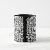 SKULLS WALL TOD SKELETON SCHWARZ-WEISS TASSE (Zentrum)