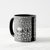 SKULLS WALL TOD SKELETON SCHWARZ-WEISS TASSE (Vorderseite Links)