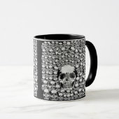 SKULLS WALL TOD SKELETON SCHWARZ-WEISS TASSE (VorderseiteRechts)